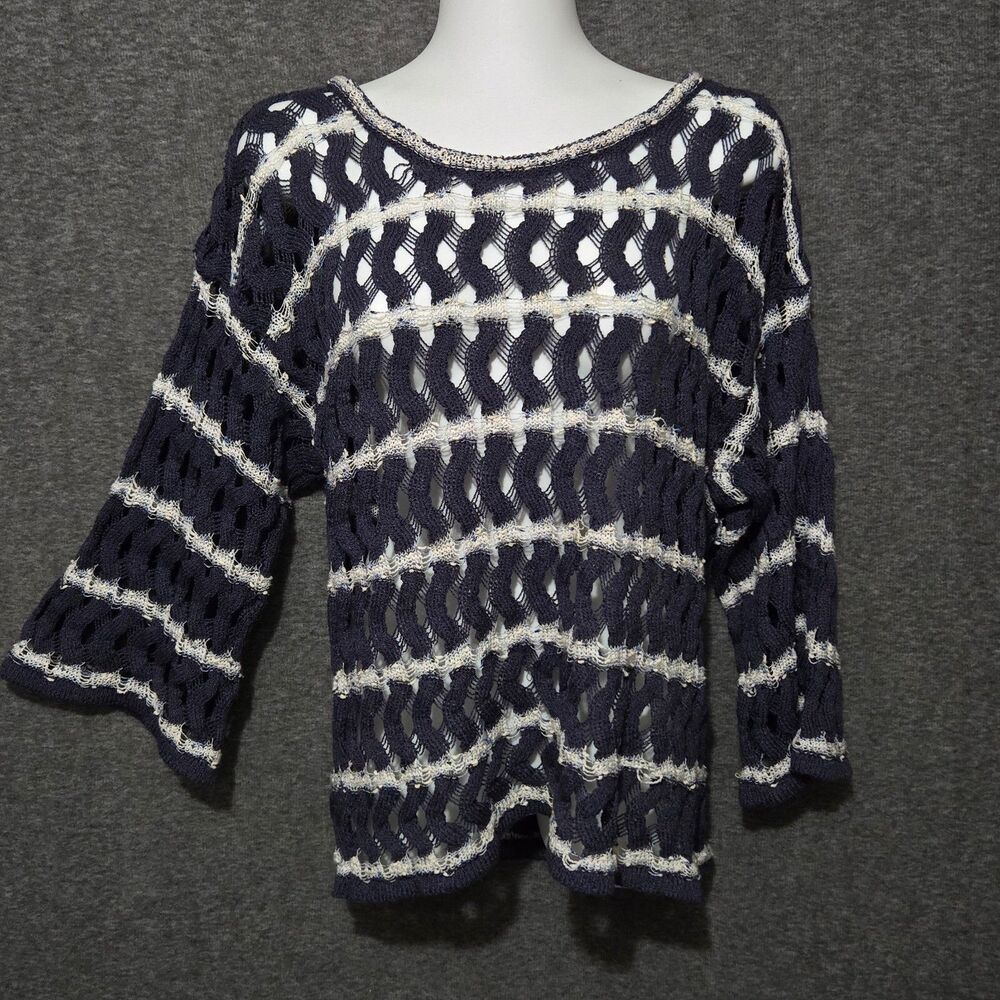 Bebhinn Marten Open Knit Sweater Womens Small Vintage Silk Blend Ireland Made
